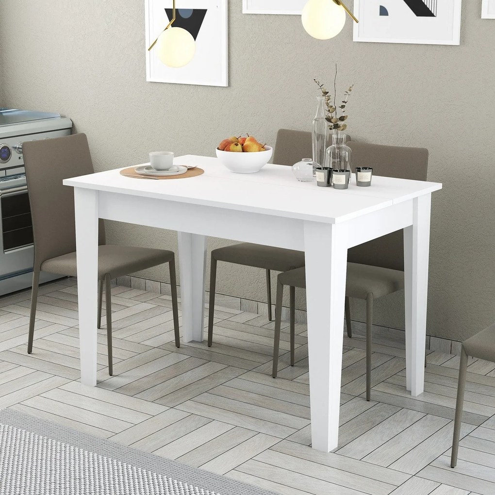 Mesa de Cozinha Kiev – Branco – 110x75x72 cm