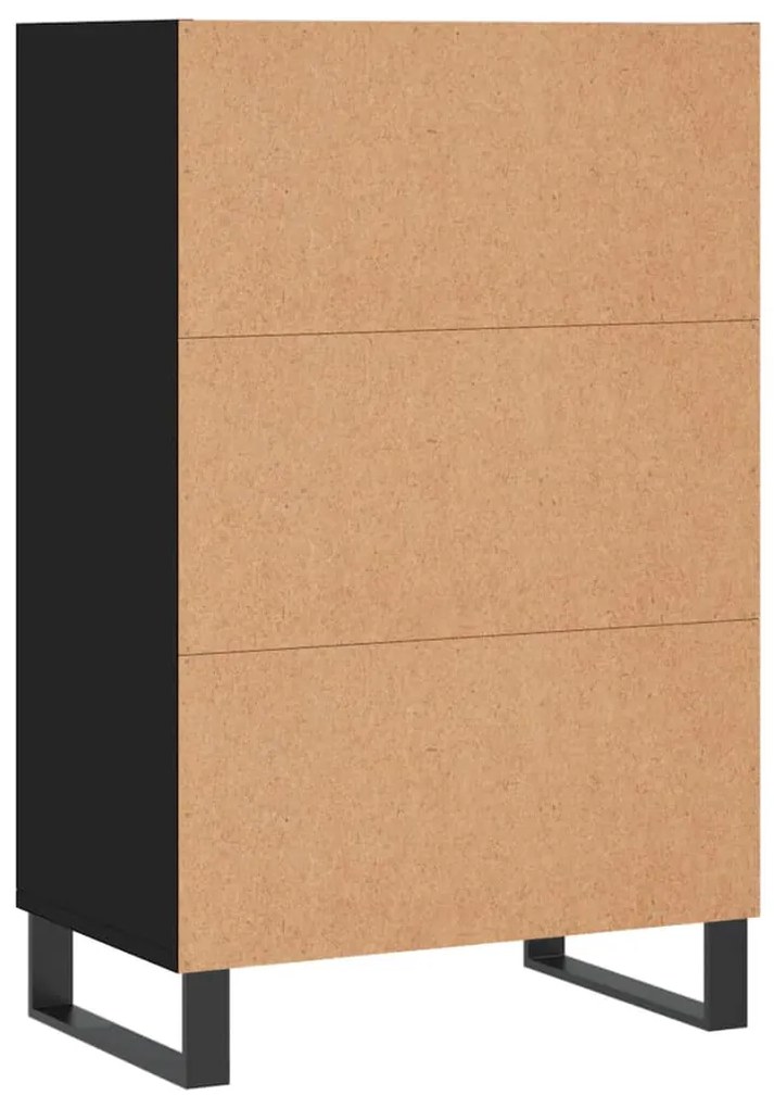 Armário alto 57x35x90 cm derivados de madeira preto