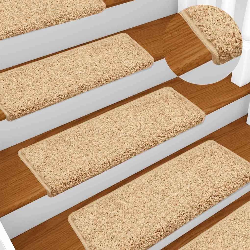 Tapetes de escadas 30 pcs 65x21x4 cm castanho