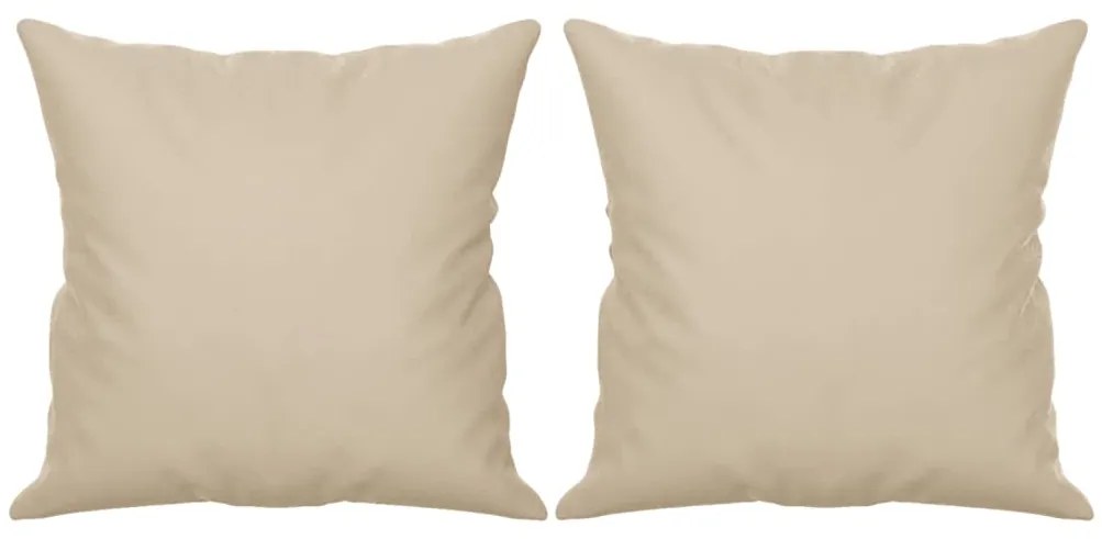 Sofá 2 lugares c/ almofadas 140 cm microfibra cor creme