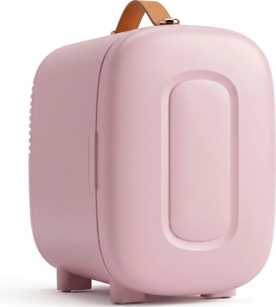 HOMCOM Frigorífico Pequeno de Cosméticos 4L 9V/240V para Arrefecer e Aquecer Mini Frigorífico para Beleza 20,3x26,3x28 cm Rosa | Aosom Portugal