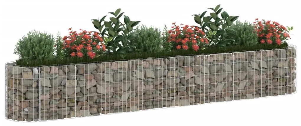 Canteiro elevado/cesto gabião 330x50x50 cm ferro galvanizado