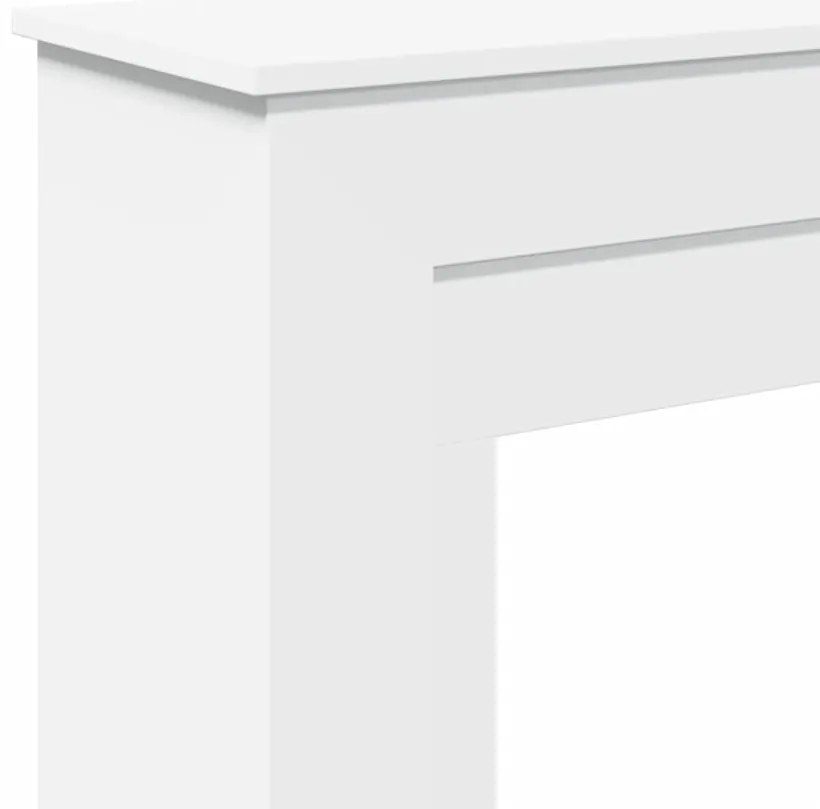 Cornija de lareira 90x30x90 cm derivados de madeira branco