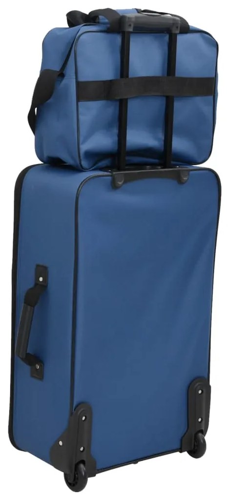 5 pcs conjunto malas de viagem tecido azul