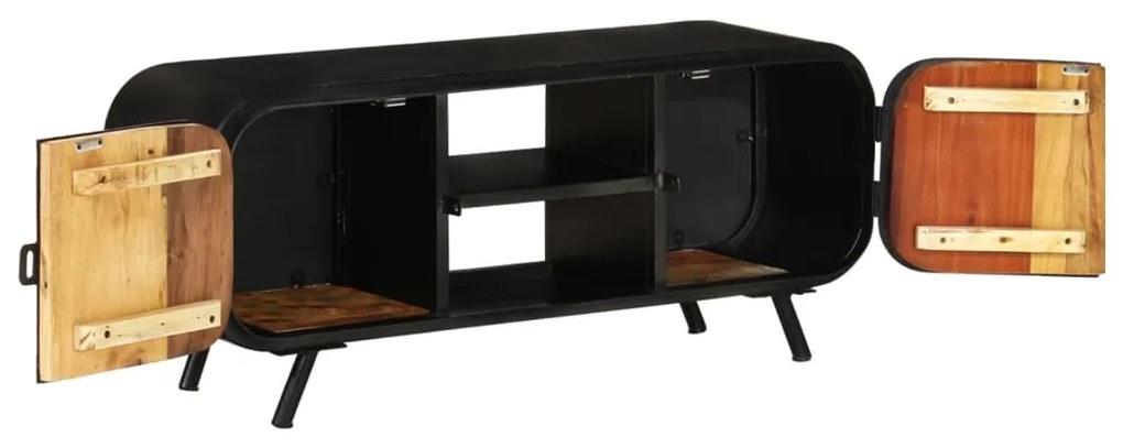 Móvel de TV 110x30x45 cm madeira recuperada maciça