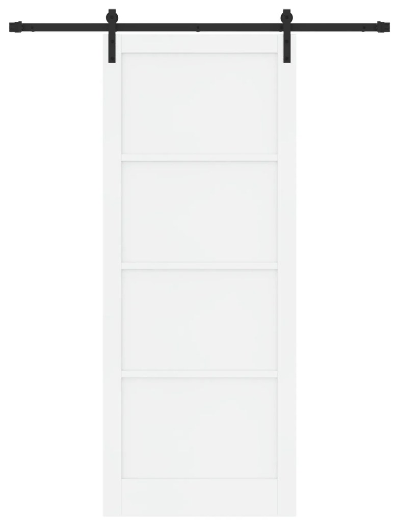 Porta Deslizante vidaXL com Conjunto de Mecanismos Branca 93x232 cm Ma