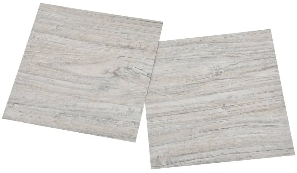 Tábuas de soalho autoadesivas 55 pcs 5,11 m² PVC cinzento-claro