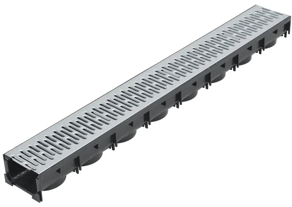 Canais de drenagem 6 pcs aço galvanizado 6 m