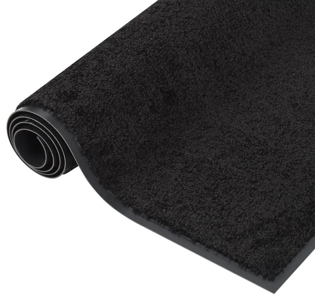 Tapete de porta 40x60 cm preto