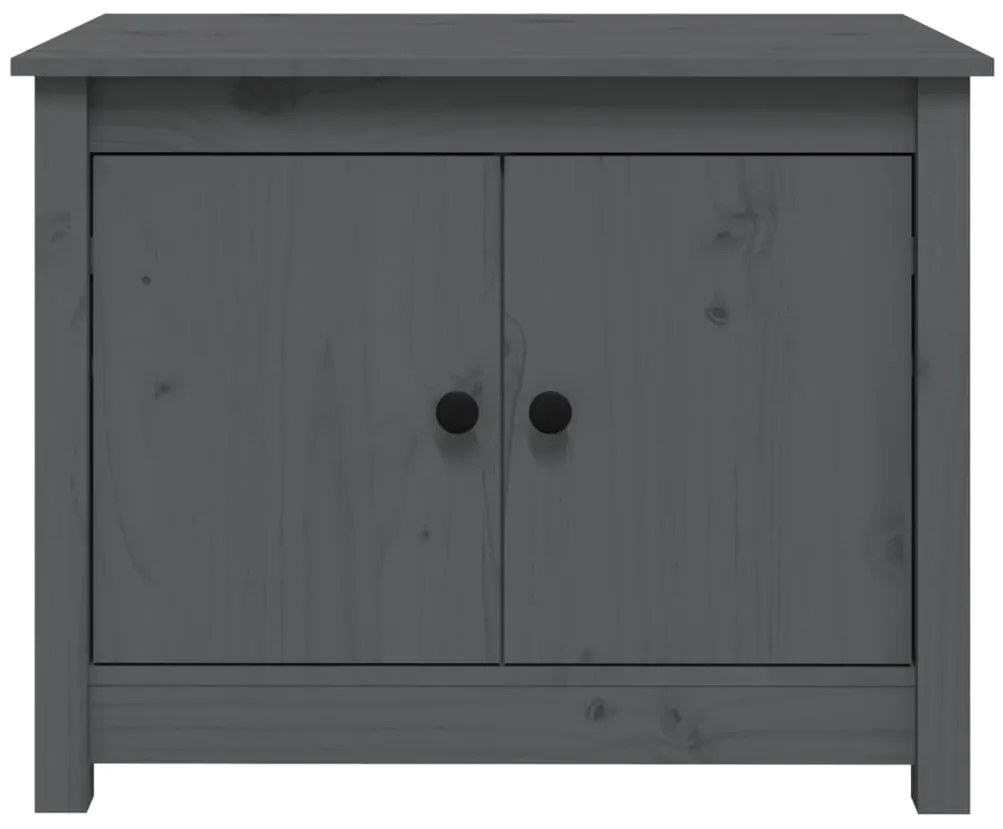 Mesa de centro 71x49x55 cm pinho maciço cinza