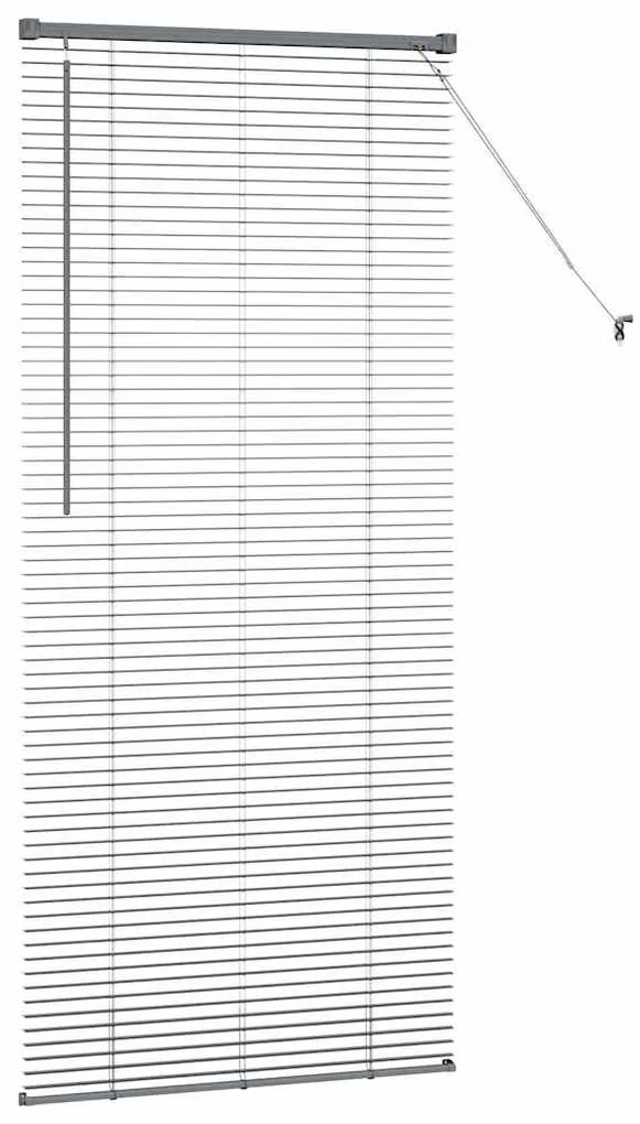 Persiana de Janela Cinzento-escuro 80 x 175 cm Alumínio