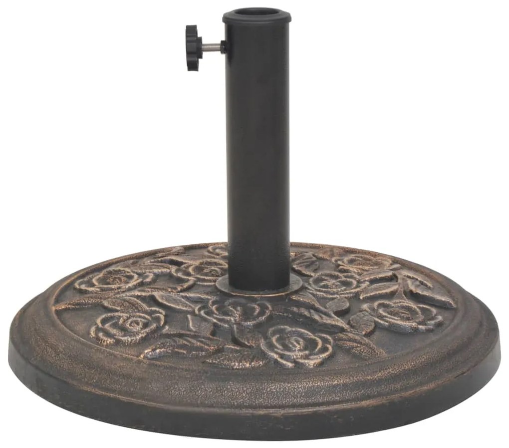 Base redonda para guarda-sol em resina bronze 9 kg