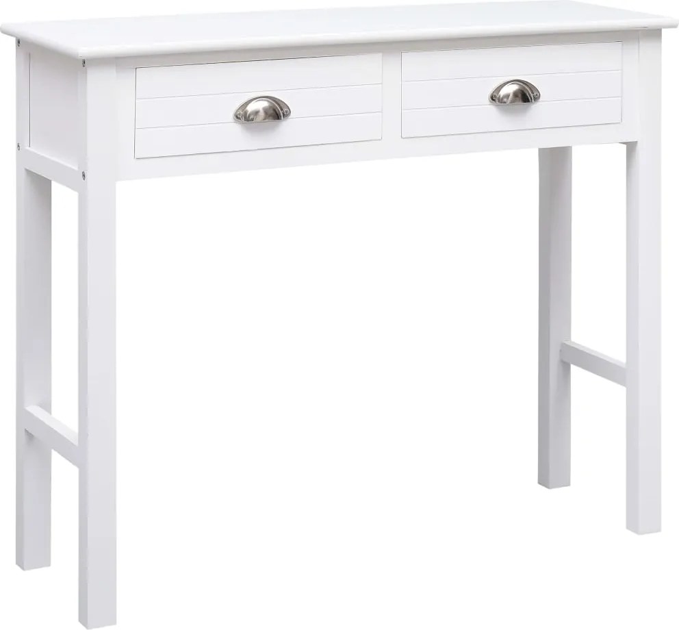 Mesa consola 90x30x77 cm madeira branco