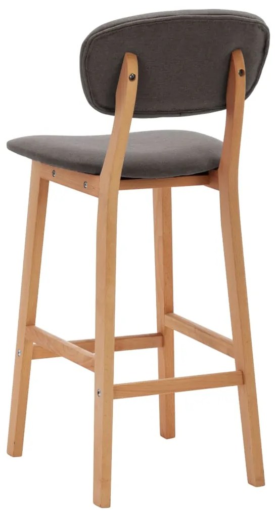Bancos de bar 2 pcs tecido cinzento-claro