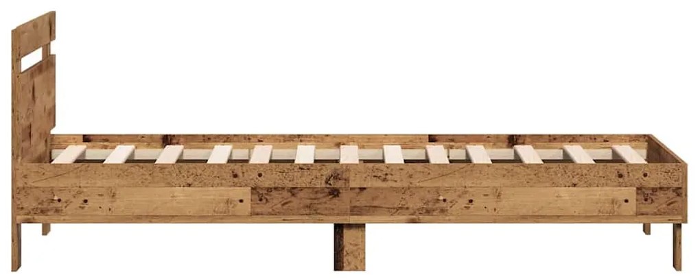 Estrutura de Cama Antiga 90x190 cm - Feita de Madeira de Engenharia.