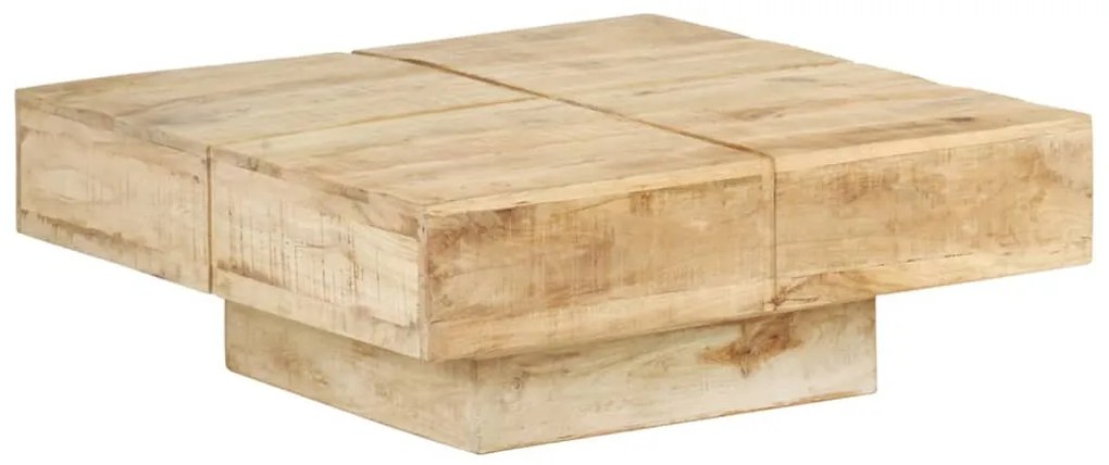 Mesa de centro 80x80x28 cm madeira de mangueira maciça