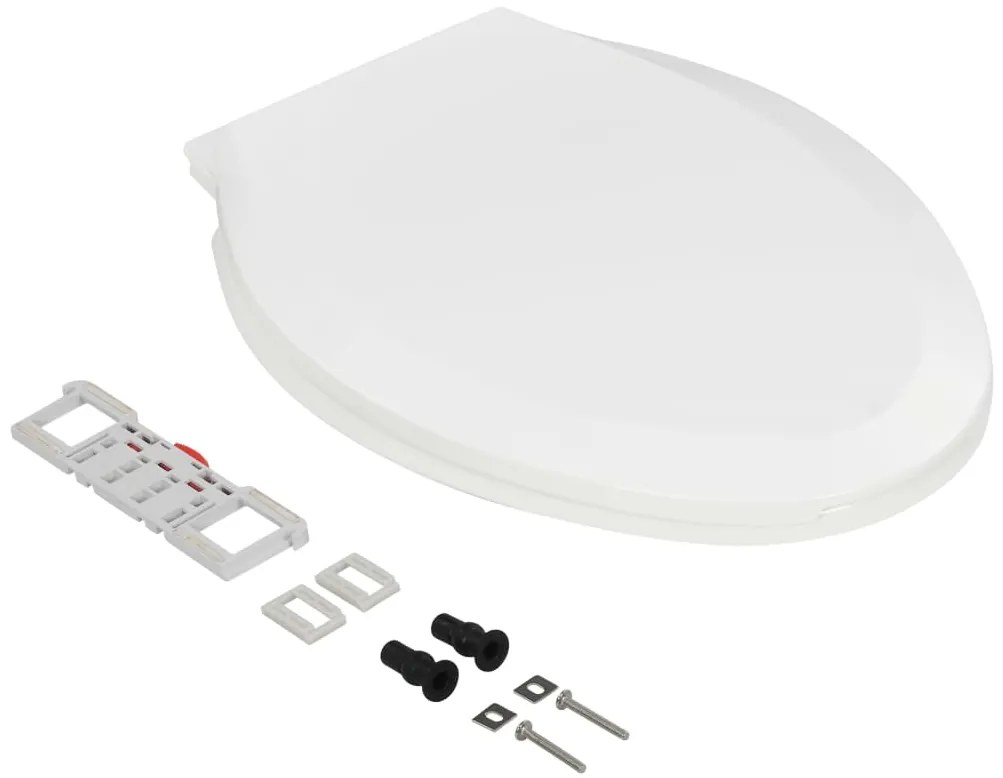 Tampo de sanita fecho suave com design remoção rápida branco