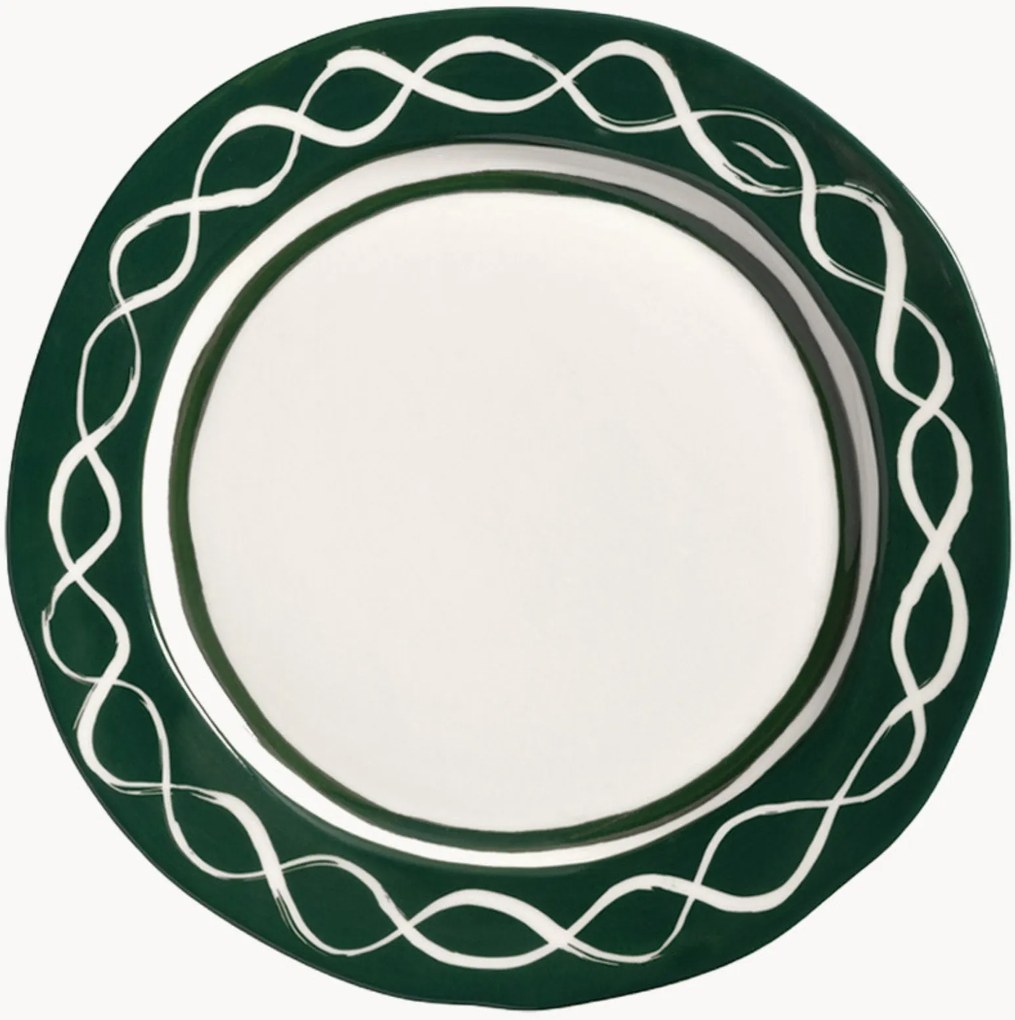 Pratos de pequeno-almoço em porcelana pintados à mão Festivo, conjunto de 2