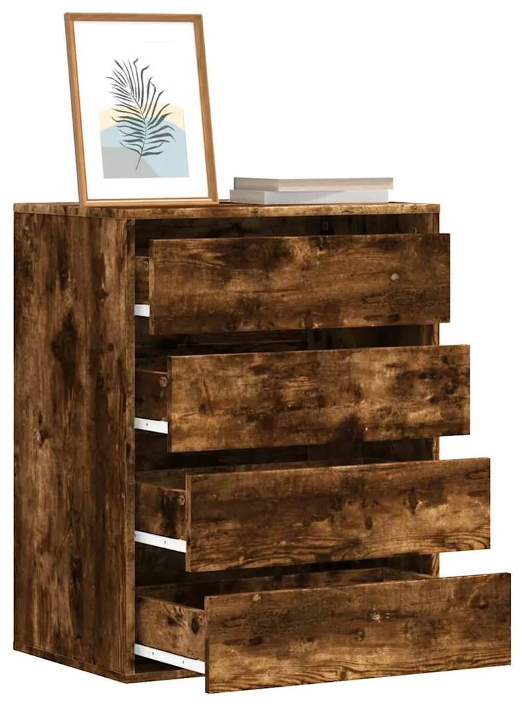 Cómoda com 4 Gavetas - 60x41x76 cm - derivados de madeira - madeira ve
