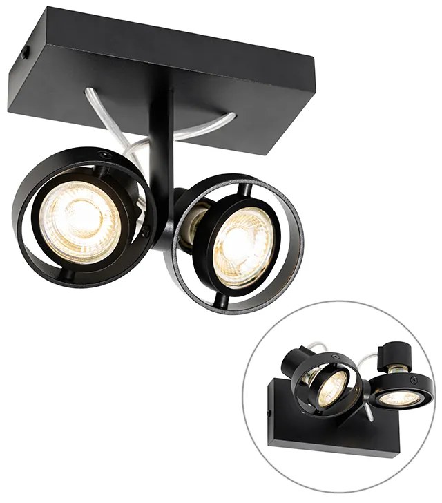 Modern spot black 2-light - Master 50 Moderno