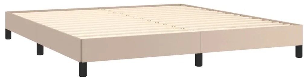 Estrutura de cama 160x200 cm couro artificial cappuccino
