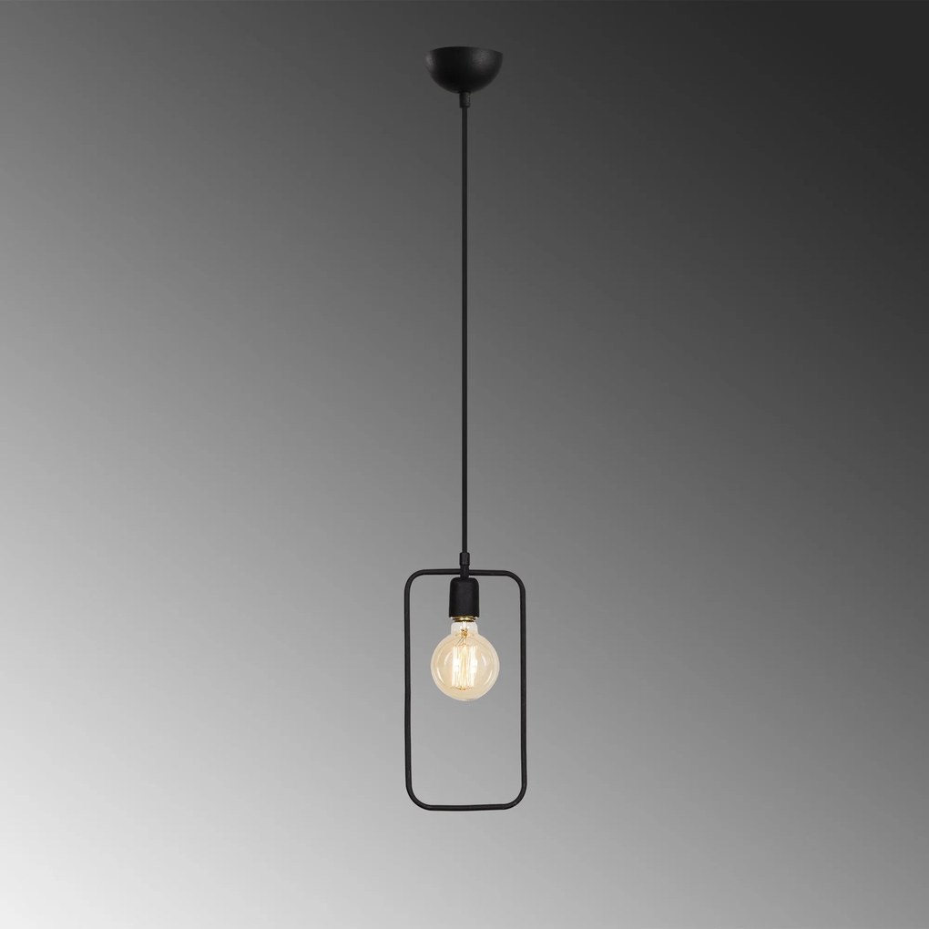Candeeiro de Teto Geonni – Preto – 15 x 6 cm