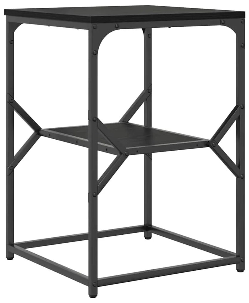 Mesa Lateral vidaXL Black Oak 41x40x60 cm Madeira Revestida