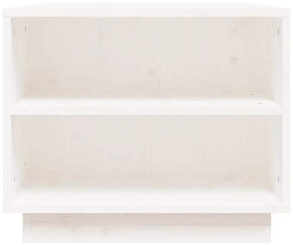 Mesa de centro 90x49x40,5 cm madeira de pinho maciça branco