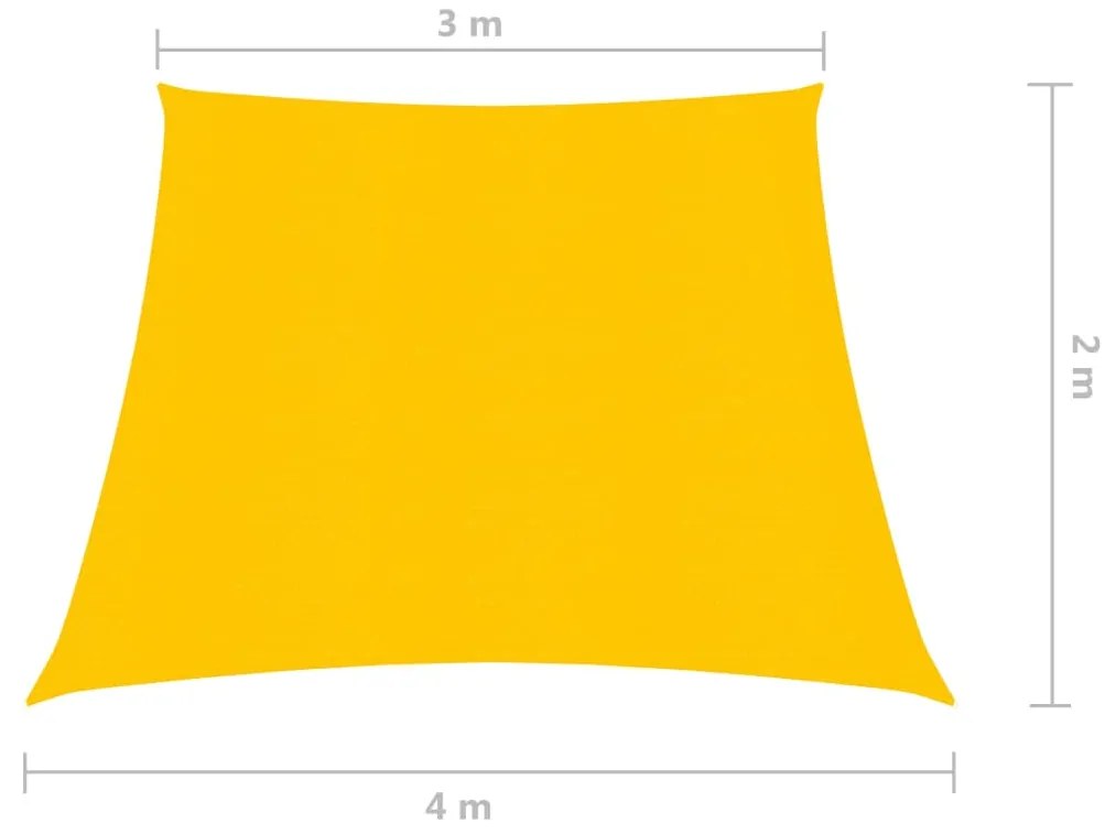 Para-sol estilo vela 160 g/m² 3/4x2 m PEAD amarelo