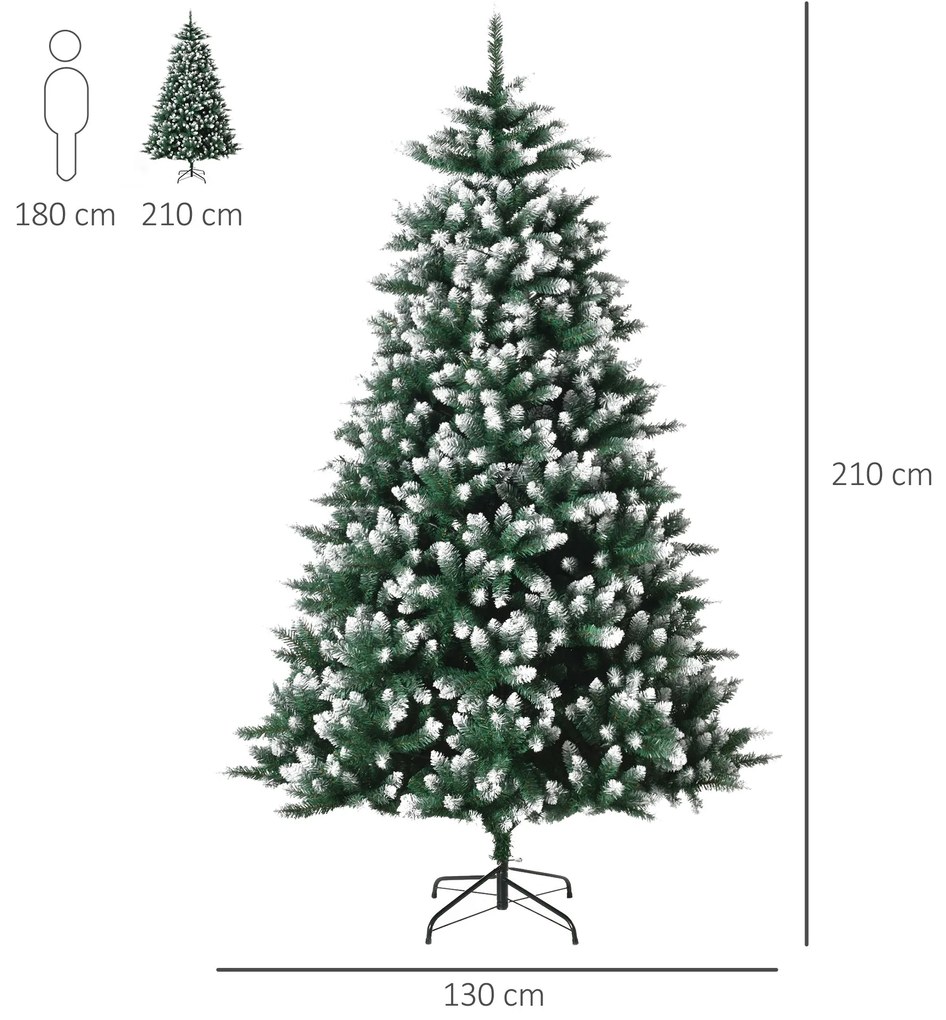 HOMCM Árvore de natal de 210 cm 2012ramos com Suporte Metálico Árvore