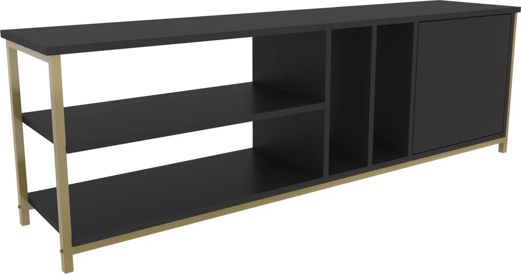 Móvel TV Stand Oneida – Dourado e Antracite – 140 cm x 35,3 cm x 50,8