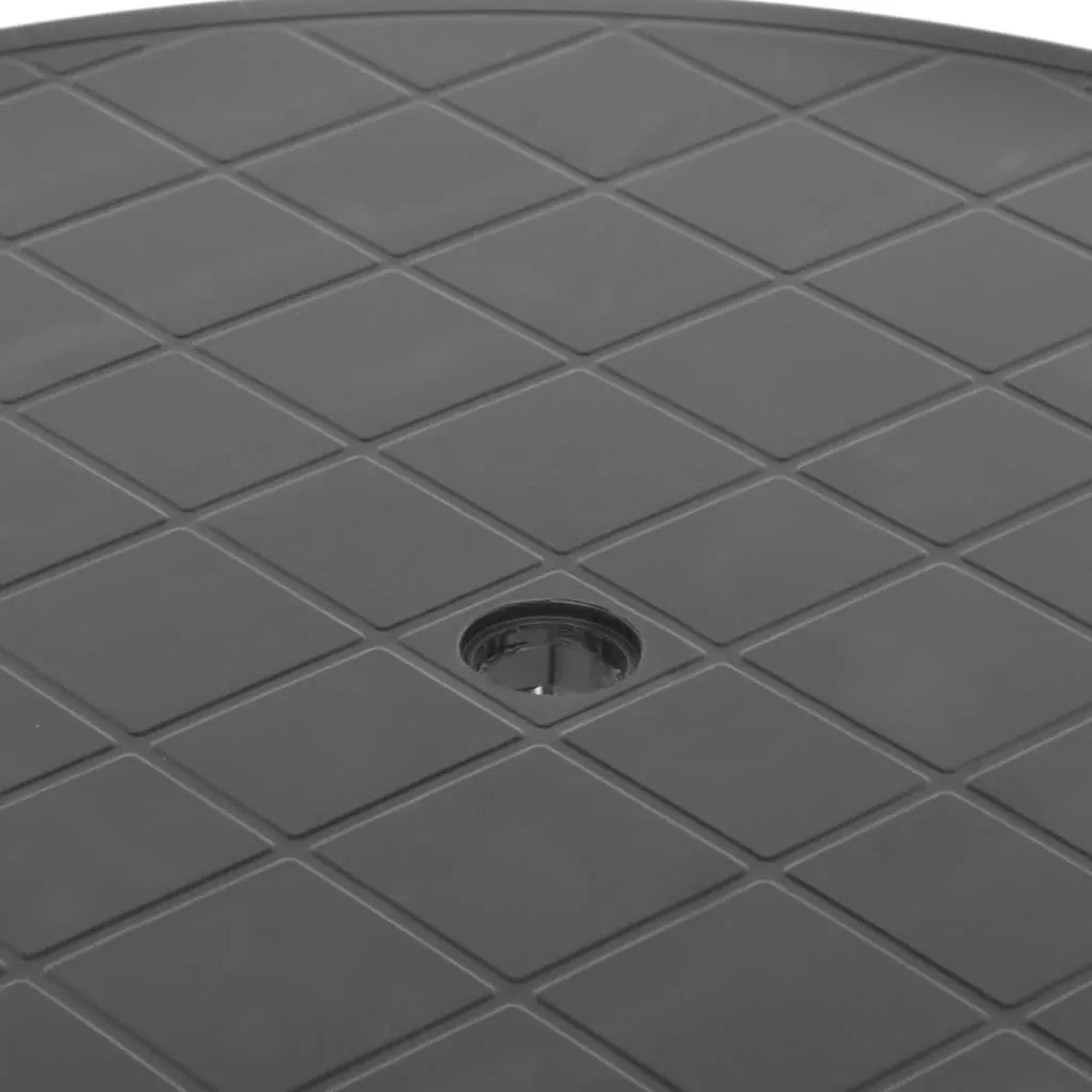 Mesa de jardim 89 cm plástico antracite