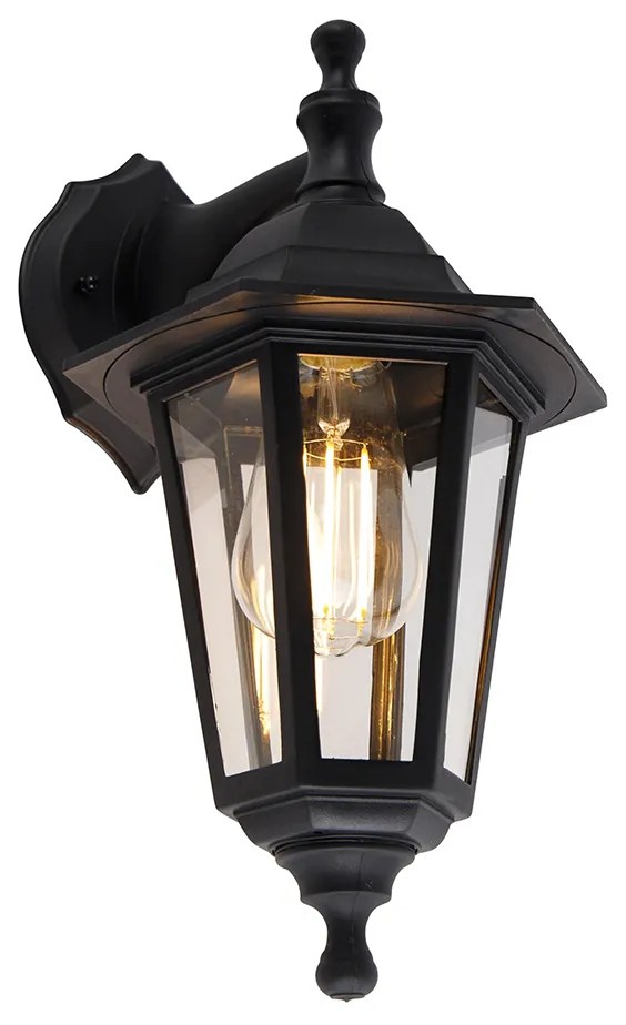 Candeeiro de parede inteligente para exterior preto IP44 incl. WiFi ST64 - New Haven