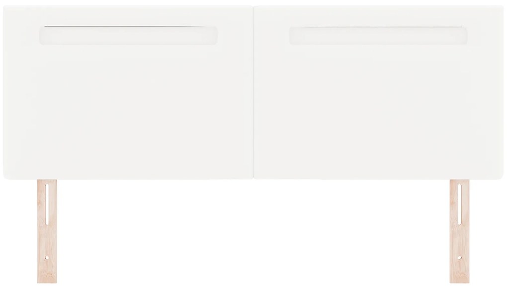 Cabeceira vidaXL Design Simples Branco Puro 140 cm em Couro Sintético