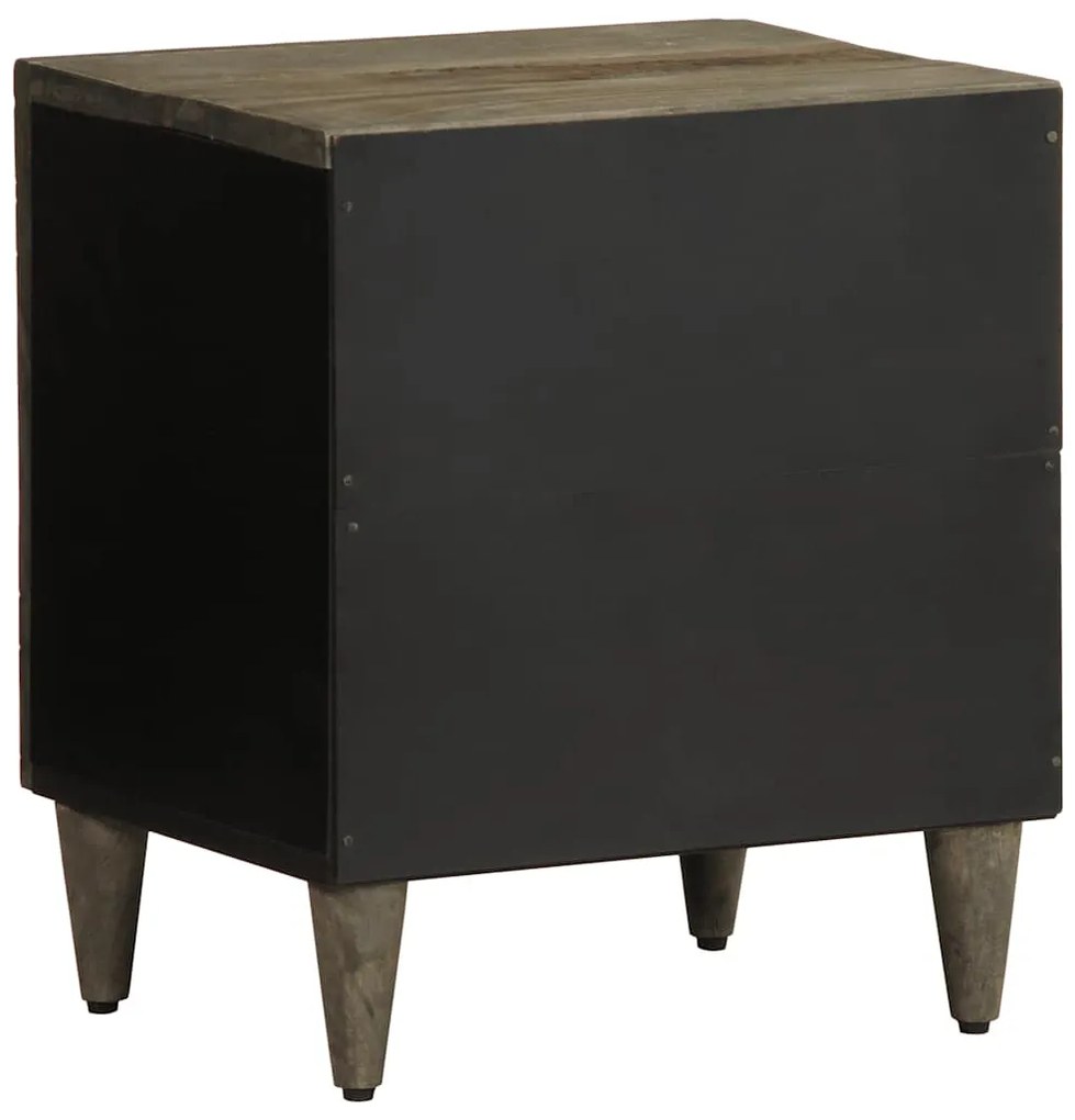 Mesa de cabeceira cinzento claro 40x33x46 cm