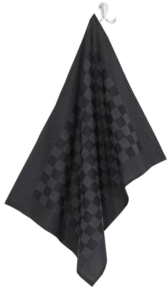 Conjunto de panos de cozinha 20 pcs algodão preto e cinzento