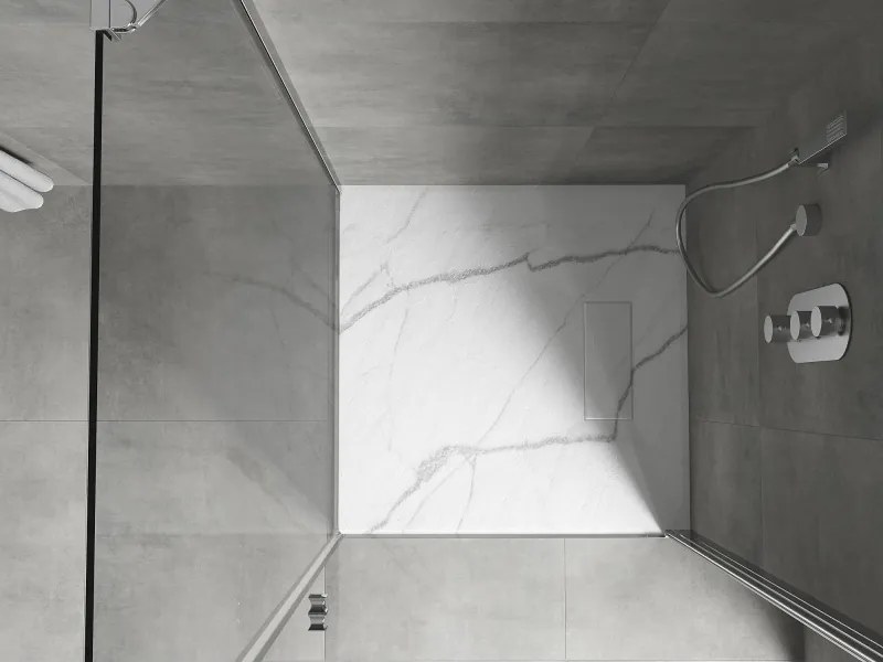 Mexen Hugo base de duche quadrada SMC 90 x 90 cm, pedra branca - 42159090