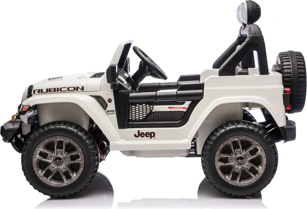 JIPE elétrico para Crianças Jeep Wrangler Rubicon LIFT  24V 4x4, Rodas de espuma EVA Branco