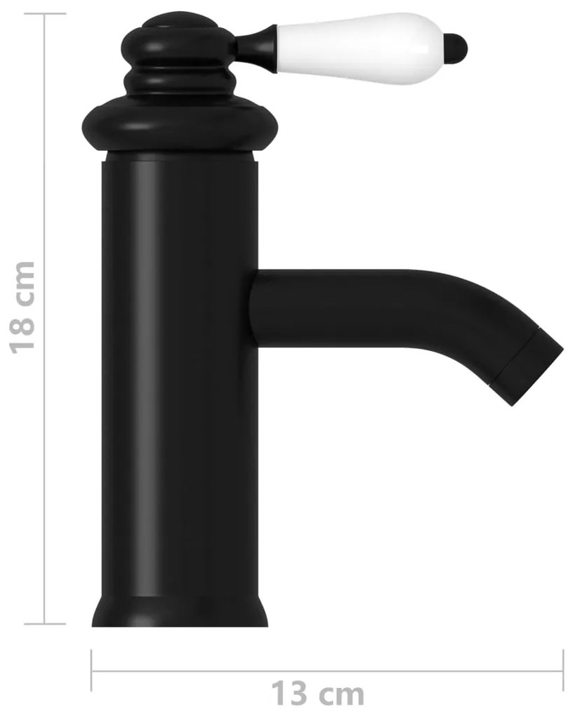 Torneira para lavatório de casa de banho 130x180 mm preto