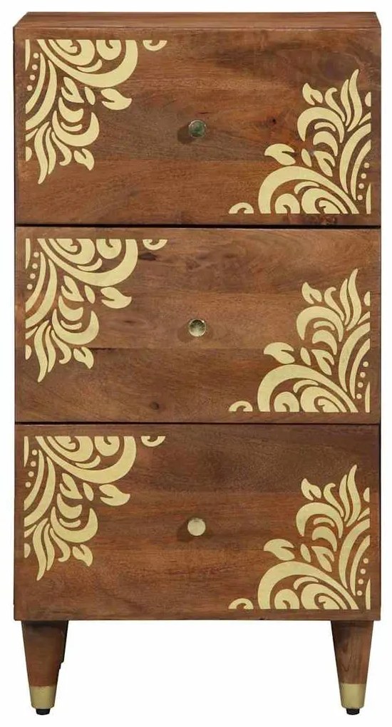 Aparador Castanho claro Madeira Sólida 40 x 33 x 75 cm Aparador