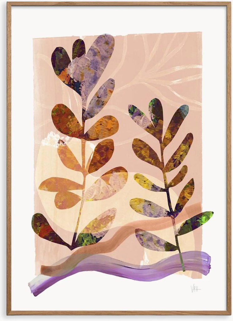 Impressão digital emoldurada Autumn Leaf 2