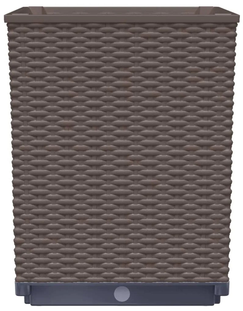 Vasos/floreiras 4 pcs 30x30x37 cm polipropileno castanho