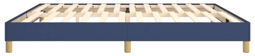 Estrutura de cama sem colchão 200x200 cm tecido azul