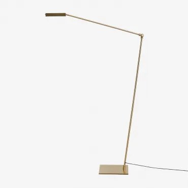 Luminária De Chão Led De Ferro Valtyn Dourado - Sklum