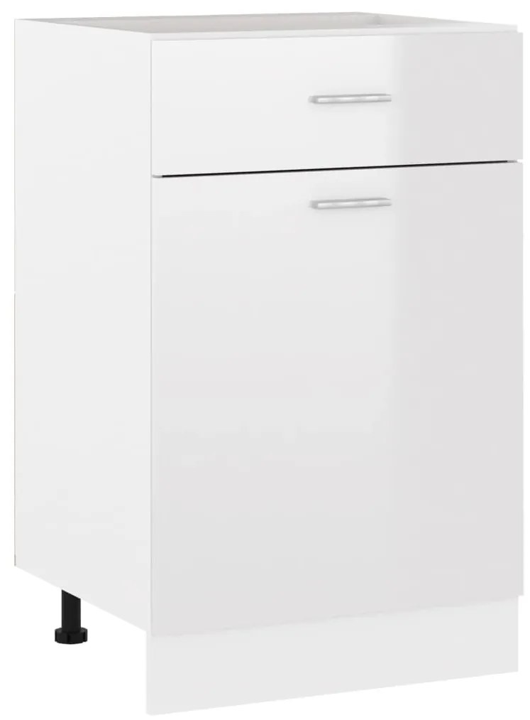 vidaXL Armário inferior c/ gavetas “Lyon” derivados de madeira branco