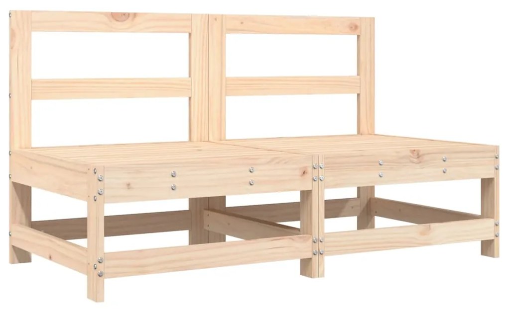 6 pcs conjunto lounge de jardim pinho maciço