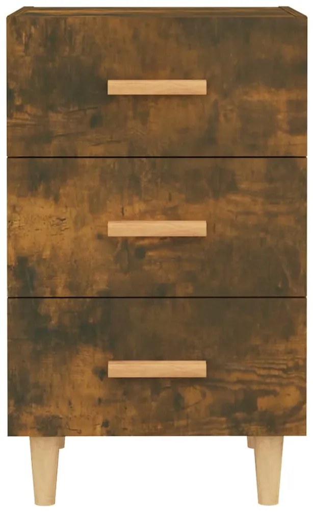 Mesa cabeceira 40x40x66 cm derivados de madeira carvalho fumado