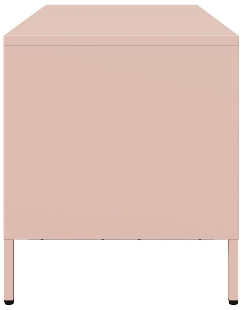 Móvel de TV 68x39x43,5 cm aço laminado a frio rosa