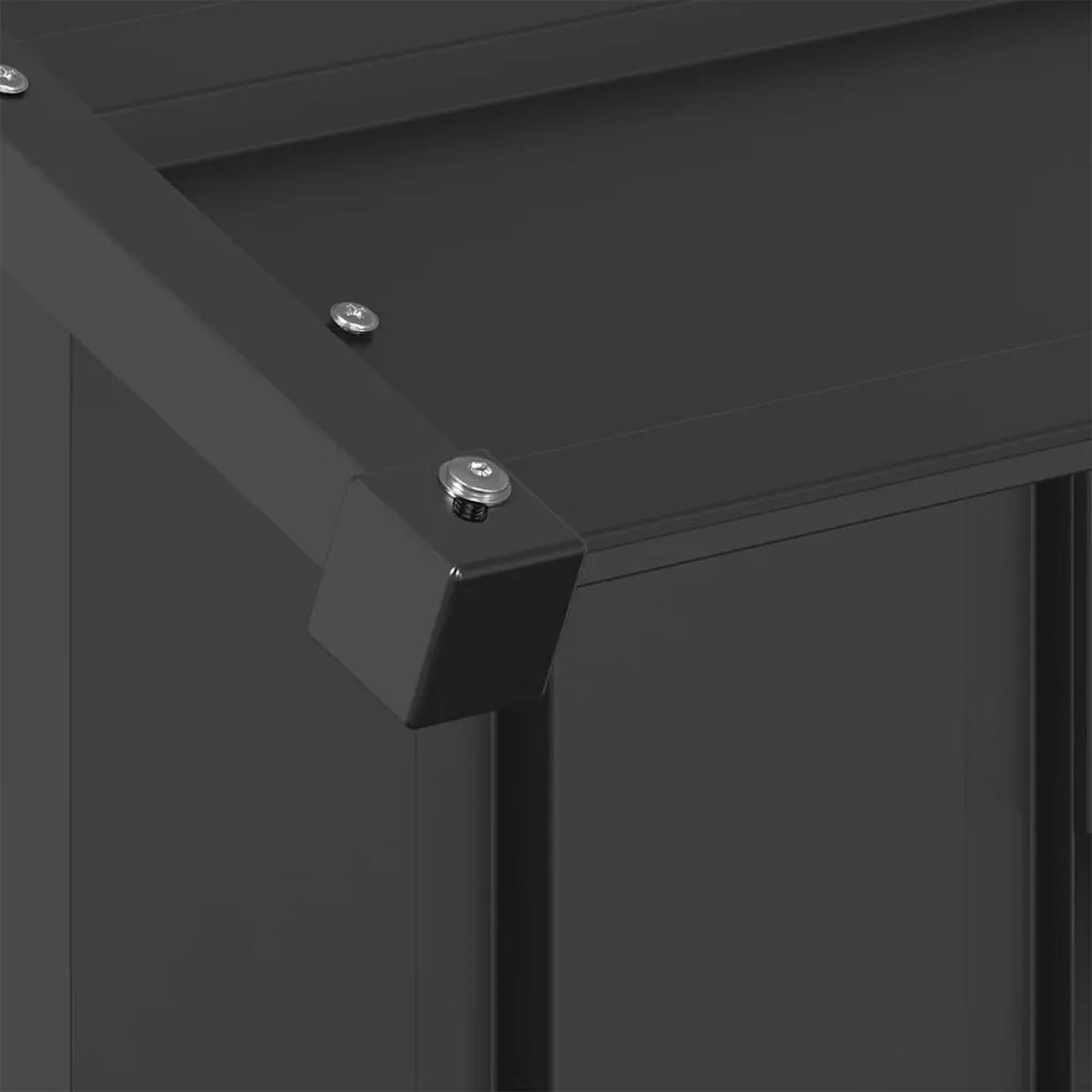 Casota para cães com telhado 83x130x85 cm aço galvanizado