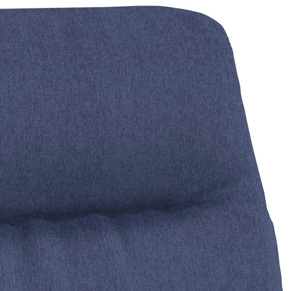 Cadeira de descanso com banco tecido azul